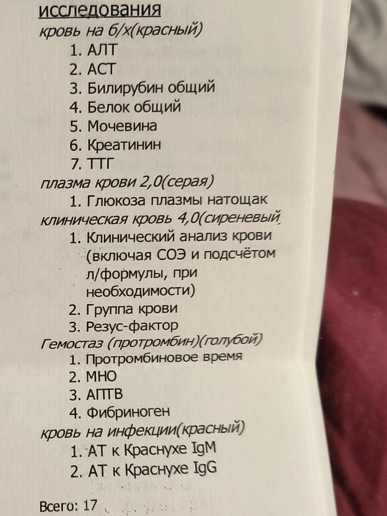 Неполный список того, что я должна была сдать ко второму приему