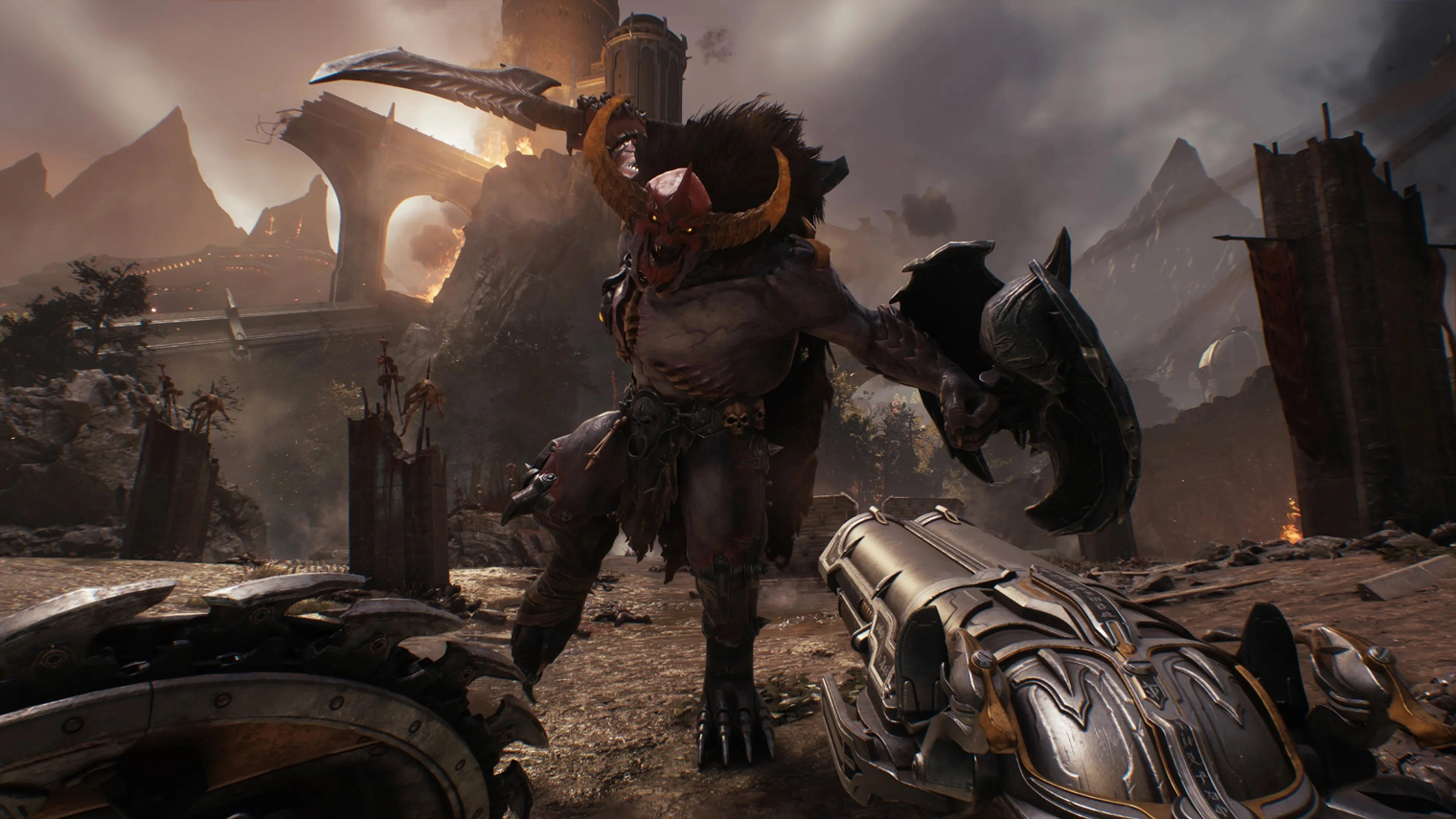 Как говорят сами разработчики, Doom 2016 года — это «беги и стреляй», Doom Eternal — «прыгай и стреляй», а Doom: The Dark Ages — «стой и сражайся»