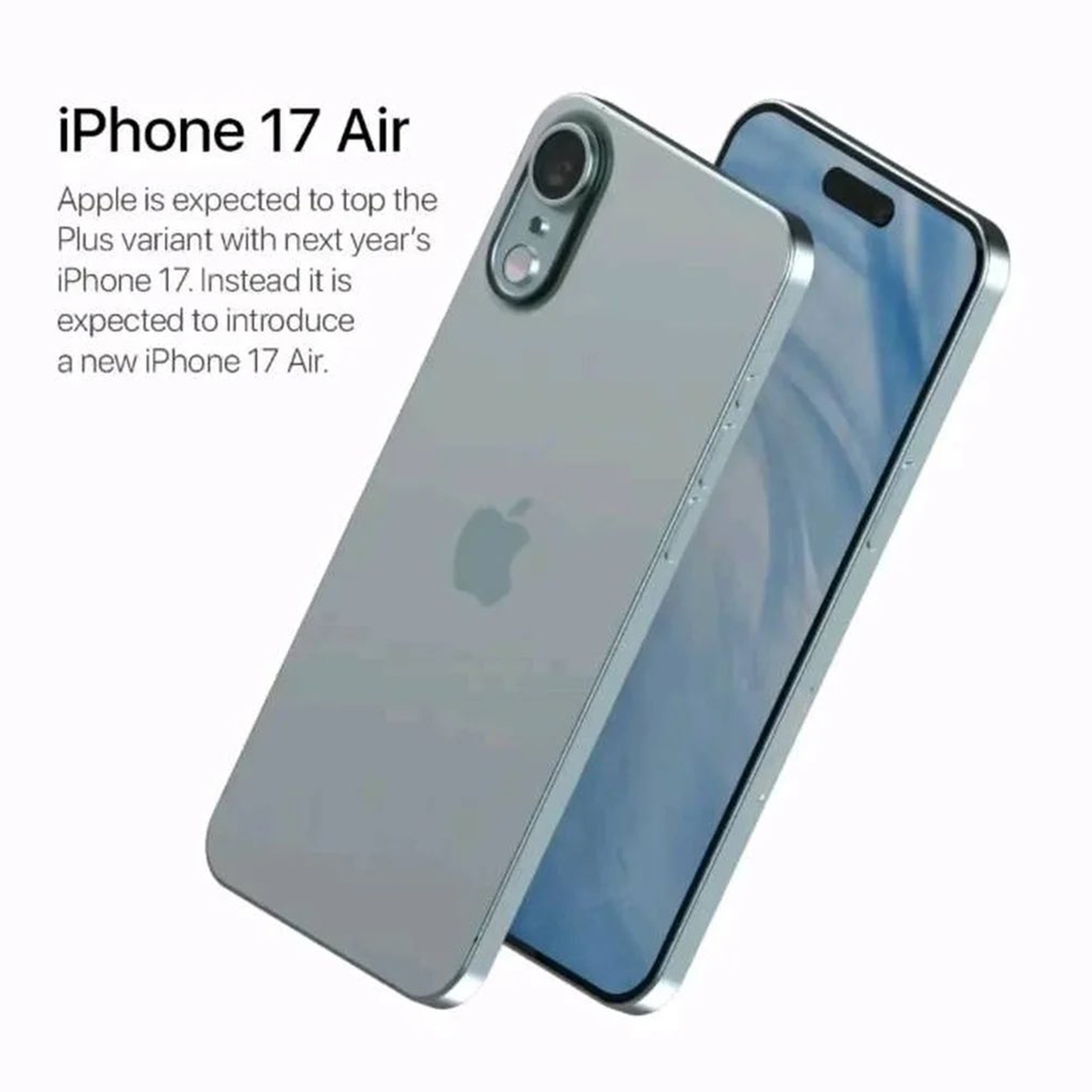 Так iPhone 17 Air должен выглядеть сзади. Источник: Eyaaaad / X