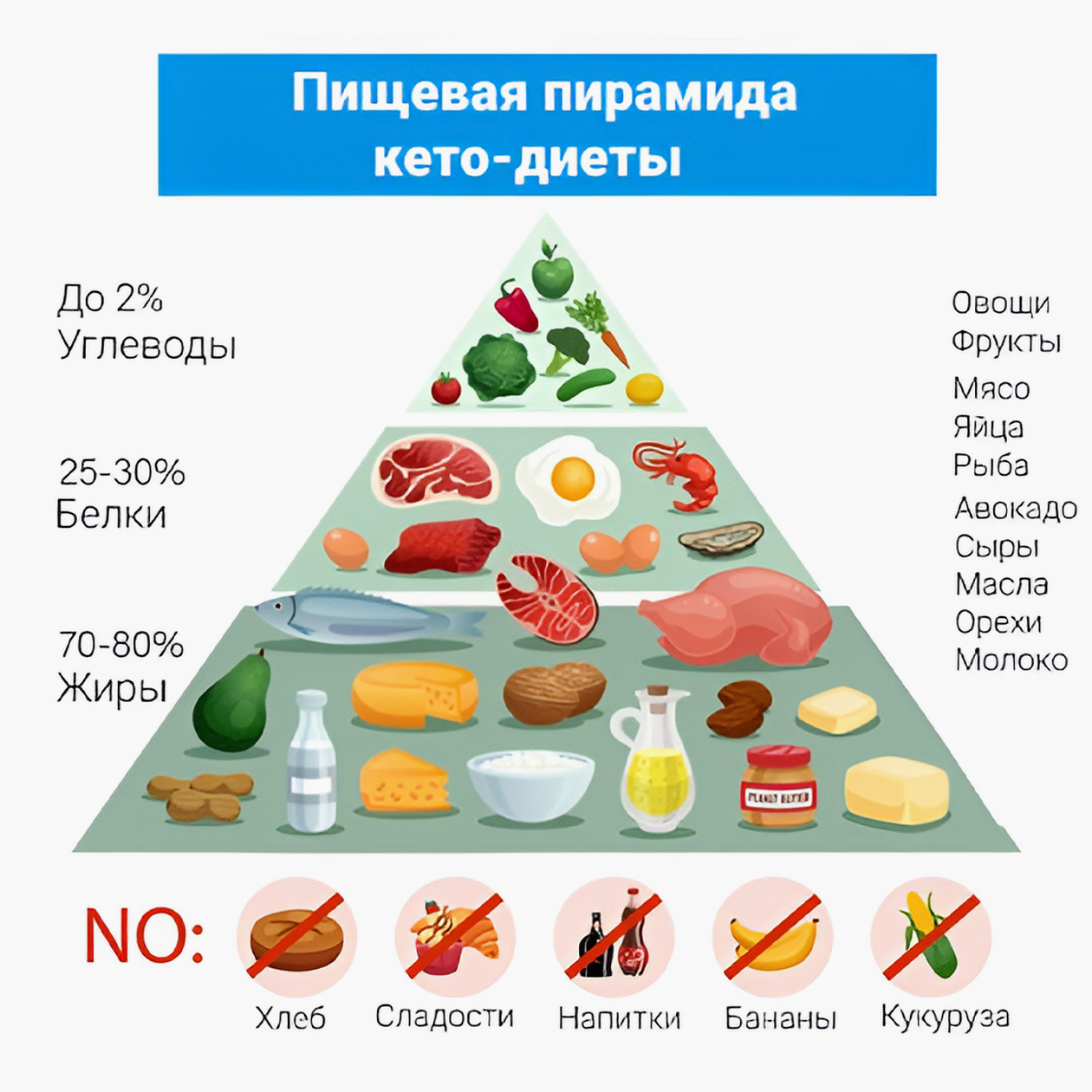 Так выглядит рацион на кетодиете. Источник: migdalmedical.com