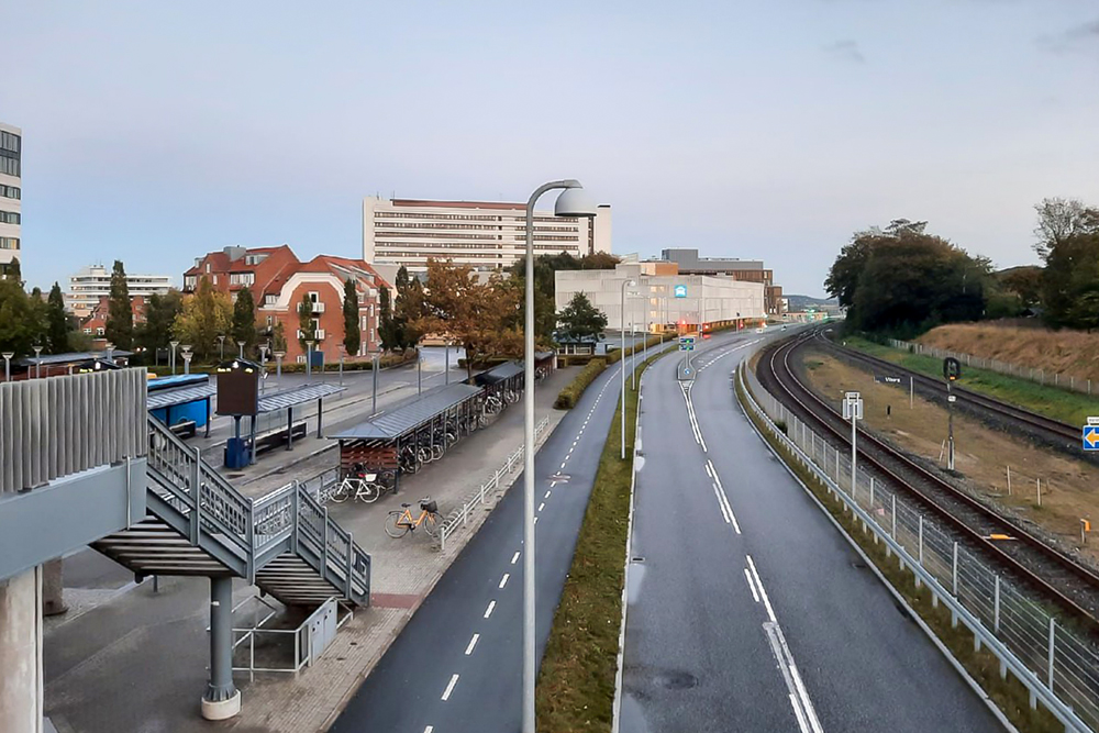 Вид с железнодорожного моста в Виборге