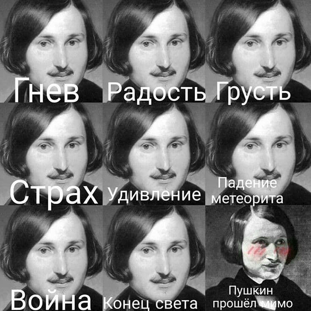 Дети скинули в общий чат мем про Гоголя