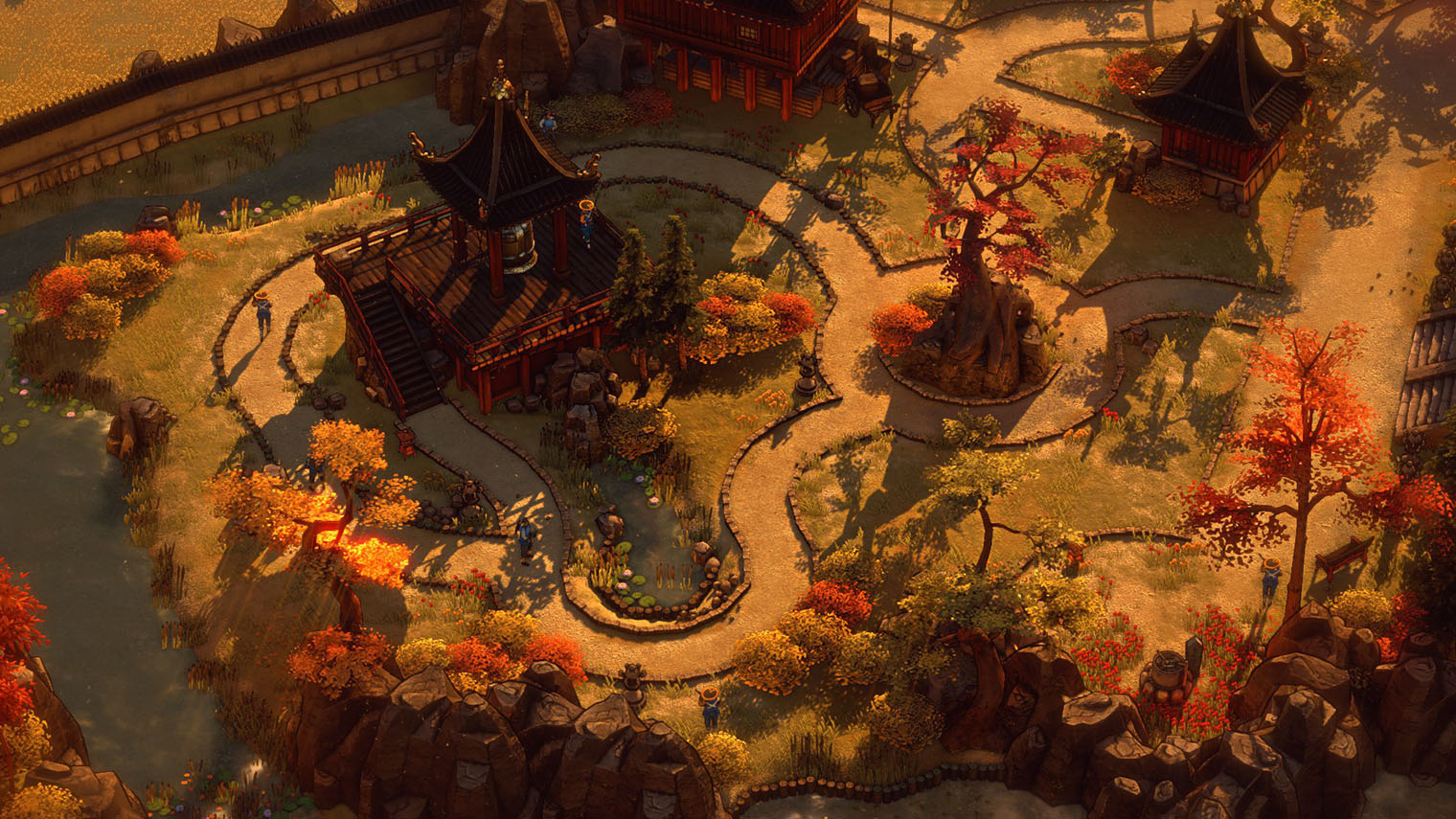 Графика Shadow Tactics не самая передовая для своего времени, но все искупает японская эстетика. Кадр: Daedalic Entertainment