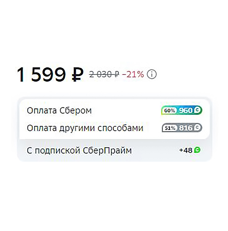 Так выглядят бонусы «Спасибо». Начисляются через 14 дней, а оплатить ими можно до 99% заказа