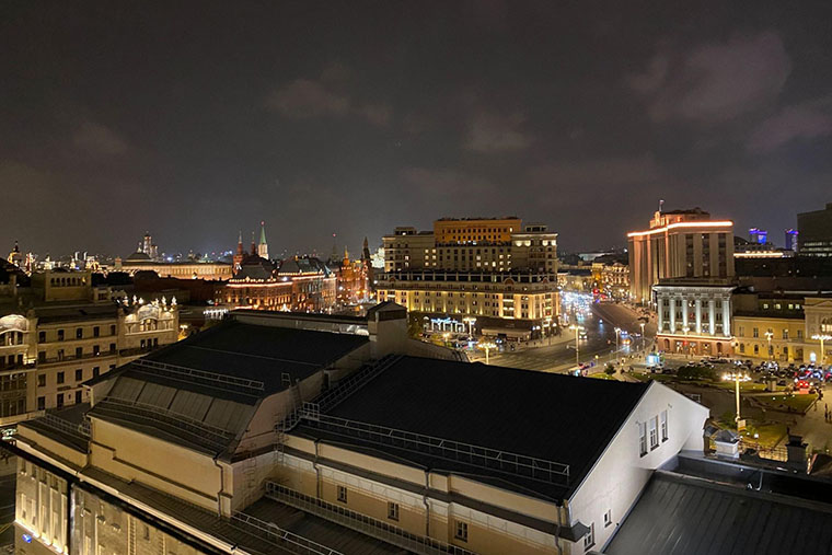Вид из номера в отеле Hyatt в Москве