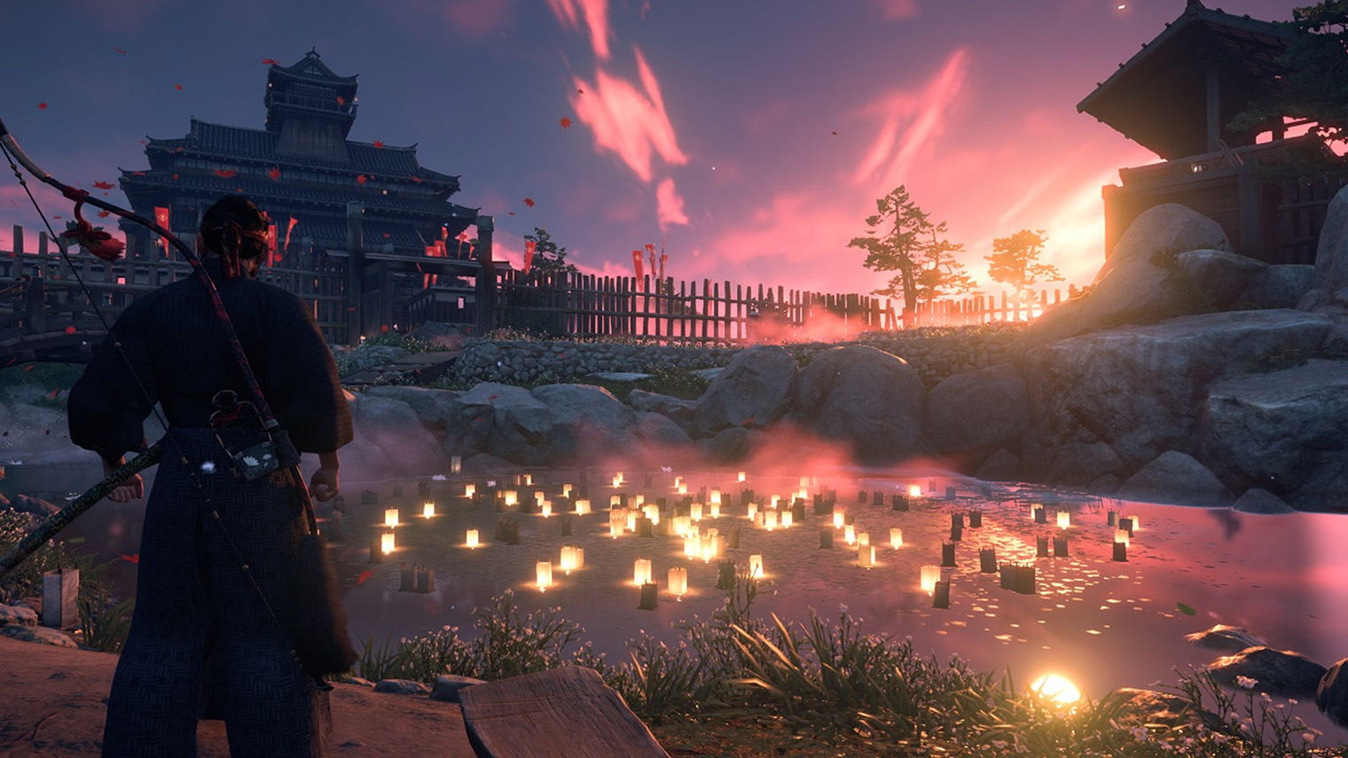 Ghost of Tsushima постоянно побуждает включить фоторежим и заскринить завораживающий пейзаж. Кадр: Sony Interactive Entertainment