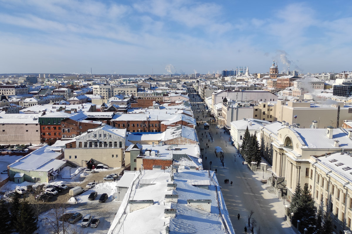 В центре Казани мало высоких строений