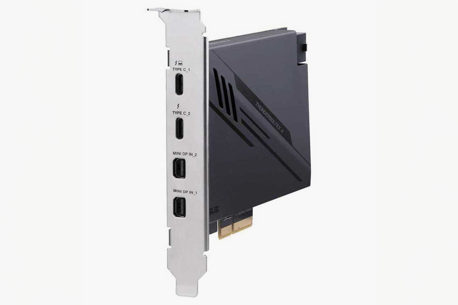 Asus 90Mc c двумя Thunderbolt и miniDP для подключения к экранам и периферии. Стоит 12 000 ₽