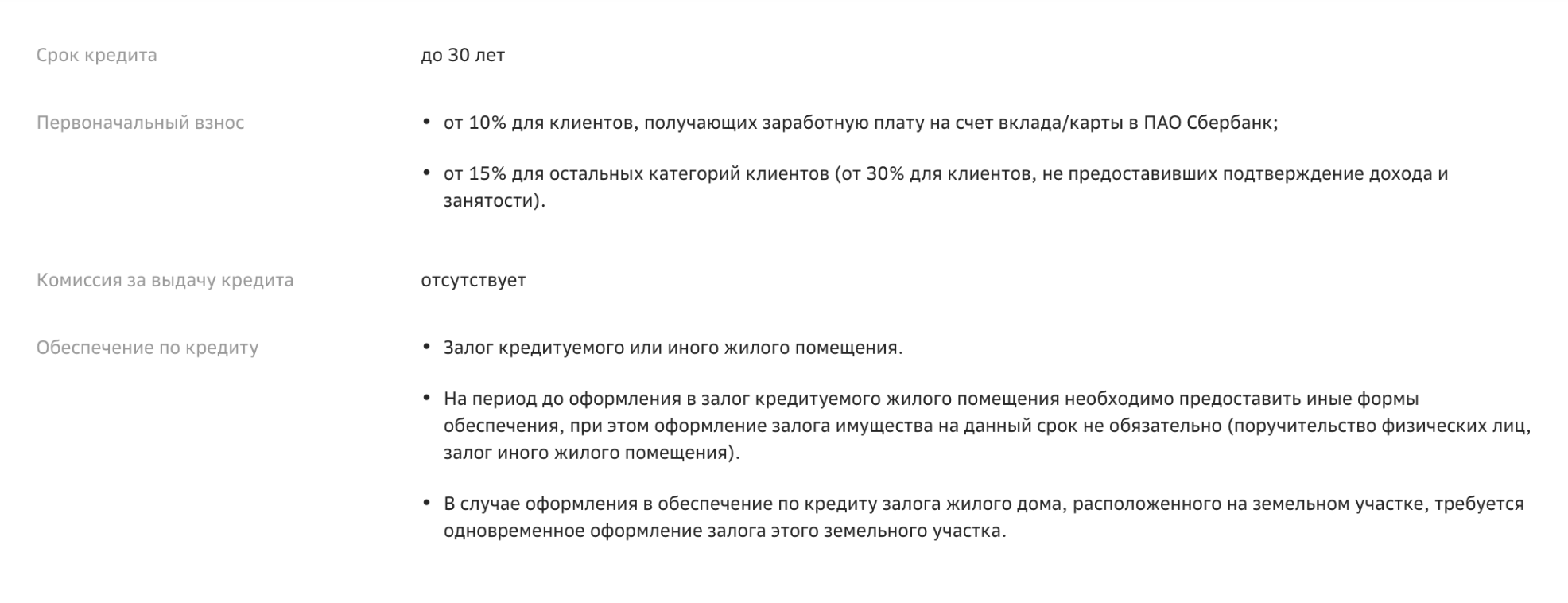 По условиям кредитования Сбербанка, если в залог берется жилой дом, на земельный участок под ним залог тоже оформляют. На сайте можно посмотреть список документов, нужных для этого