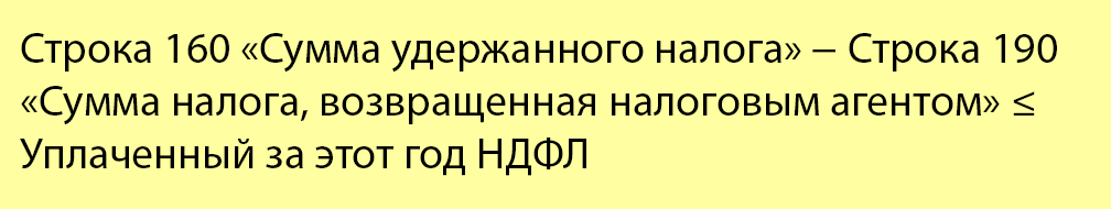 Если разница между суммами удержанного и возвращенного налога больше уплаченного НДФЛ, это может говорить о неуплате НДФЛ в бюджет