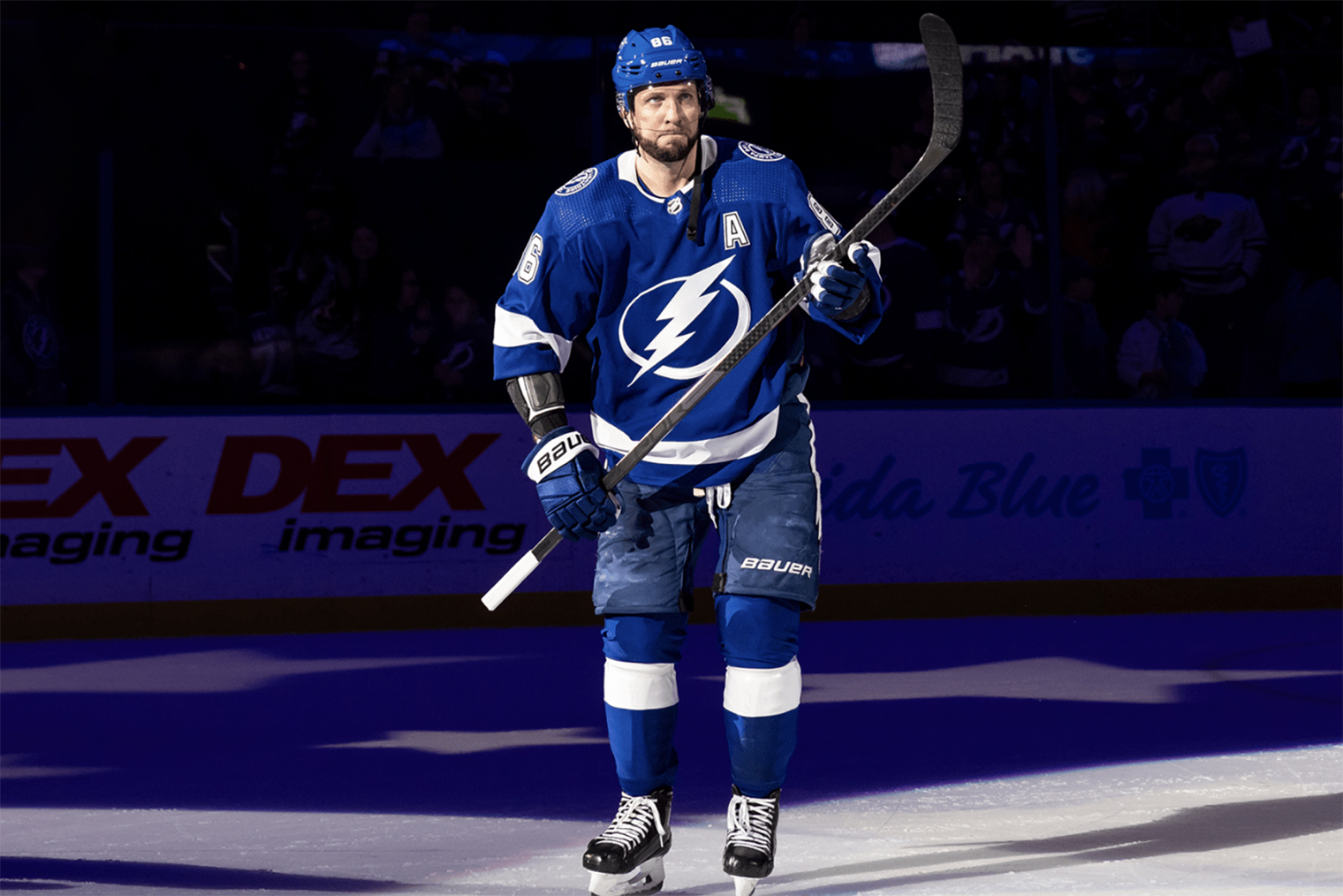 Нападающий «Тампа⁠-⁠Бэй Лайтнинг» Никита Кучеров. Фотография: Tampa Bay Lightning