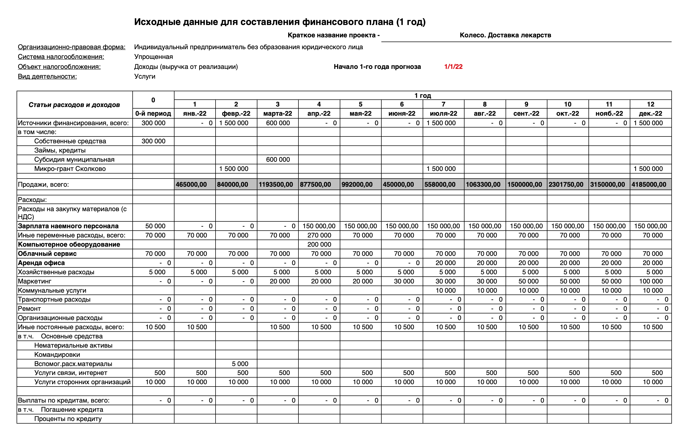 В бизнес-плане я указывала не только уже вложенные деньги, расходы и доходы, но и средства, которые только планировала получить из фонда «Сколково»