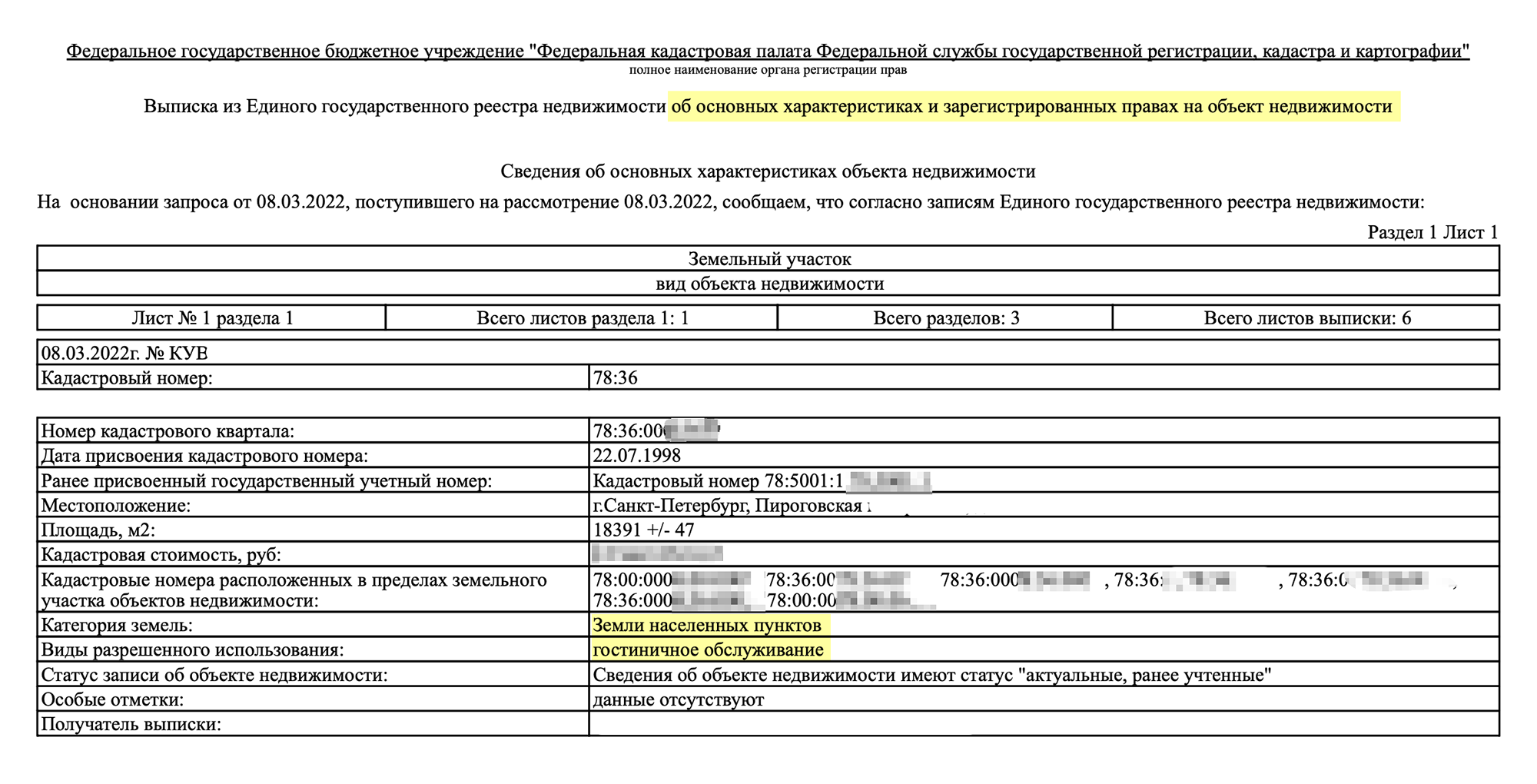 В выписке из ЕГРН информация о земельном участке указана на первой странице. В графе «Вид разрешенного использования» может указываться код из классификатора либо его расшифровка