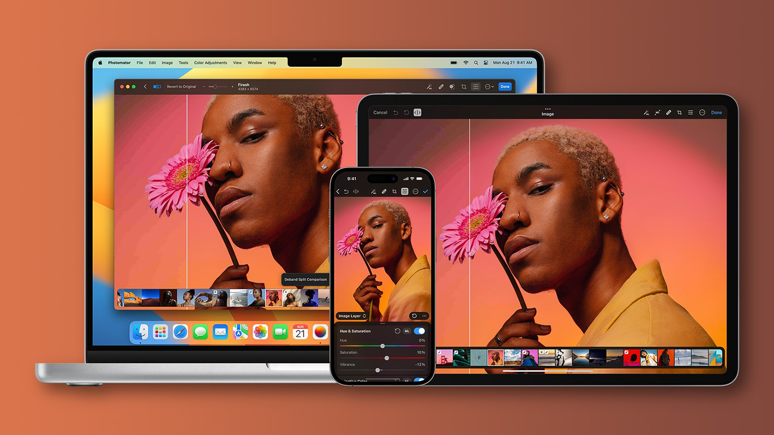 Photomator доступен на всех актуальных устройствах Apple. Источник: UAB Pixelmator Team