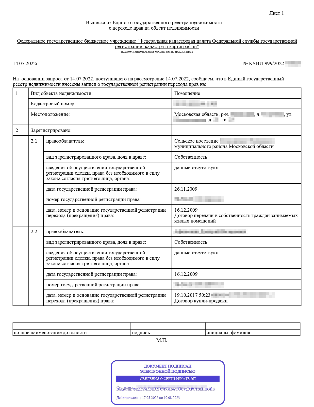 Чтобы проверить основание госрегистрации перехода права собственности в выписке из ЕГРН, смотрят п. 2. В случае приватизации там будет указано: «Договор передачи в собственность граждан занимаемых жилых помещений»