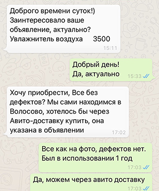 Покупательница предложила воспользоваться «Авито⁠-⁠доставкой». Это выглядело вполне обычно