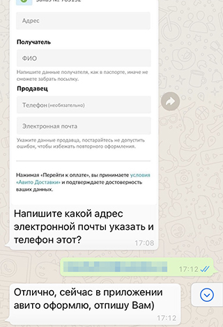 Мошенники настаивали на том, что деньги за товар нужно получить до отправки — перейдя по ссылке в письме