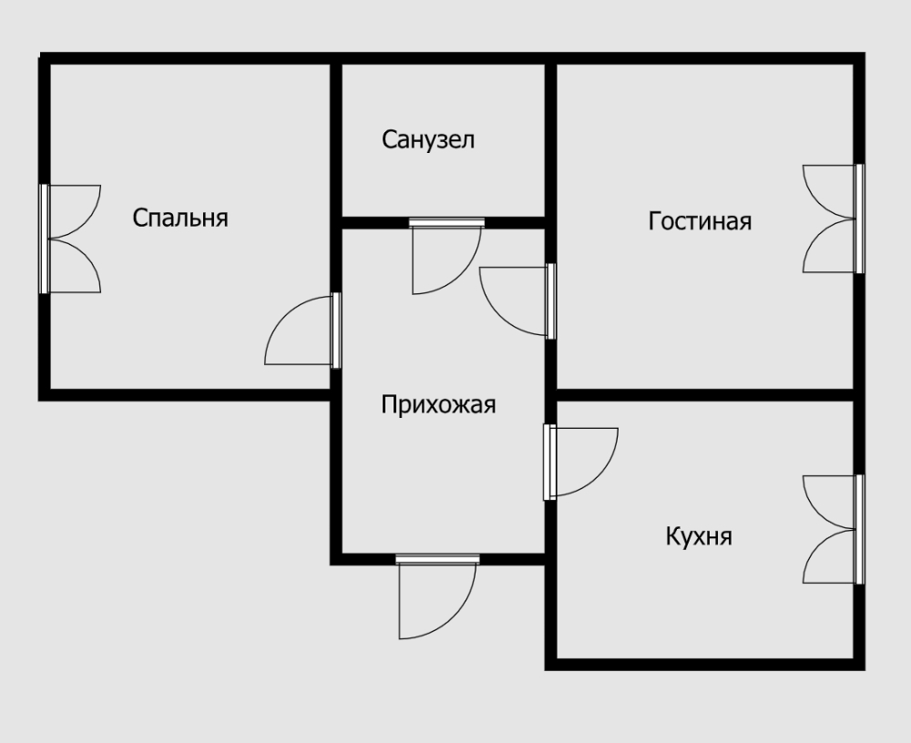 В этой квартире очень большая прихожая, и есть много возможностей для перепланировки