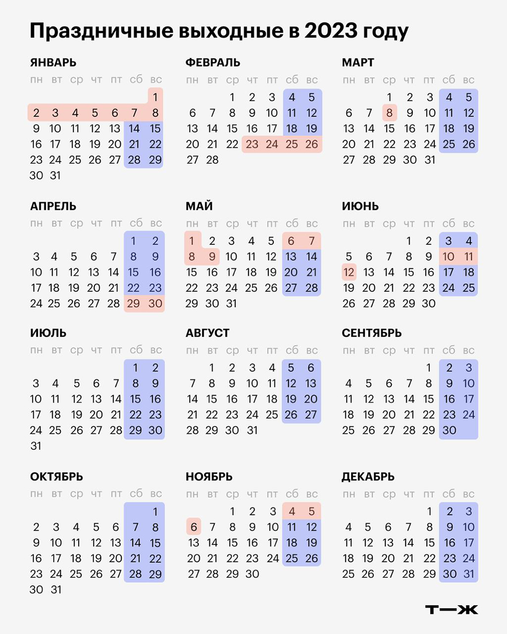 Производственный календарь 2023