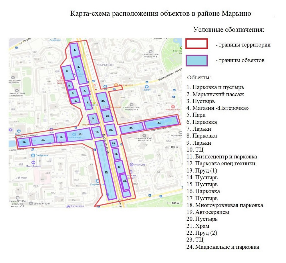 Проблемная территория района, которую мы исследовали для кейс-чемпионата