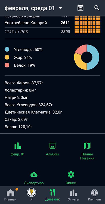 Так я считала калории через приложение. На скриншотах видно, что я немного вышла за нормы БЖУ — такого не будет, если считать еду на день вперед. Я не сильно переживала из⁠-⁠за погрешностей, потому что лишний вес у меня быстро уходит