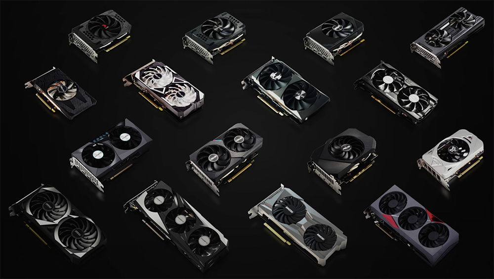 RTX 3050 от разных производителей. Источник: ютуб-канал Nvidia