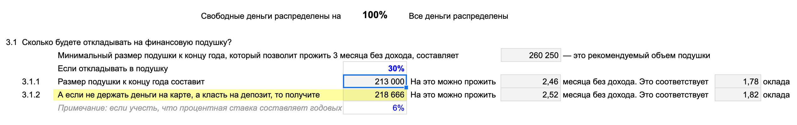 Здесь видно, на сколько больше можно накопить, если пользоваться депозитом