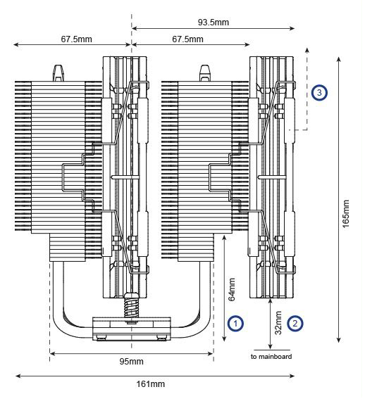 Обычно в инструкции к кулеру очень подробно указывается, сколько места он займет — во всех измерениях. Источник: tomshardware.com