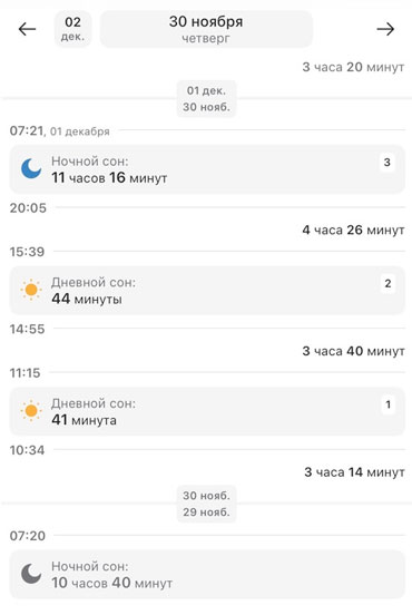 Ребенку уже десять месяцев, но я по привычке пользуюсь приложением и сейчас: в нем можно отмечать сны