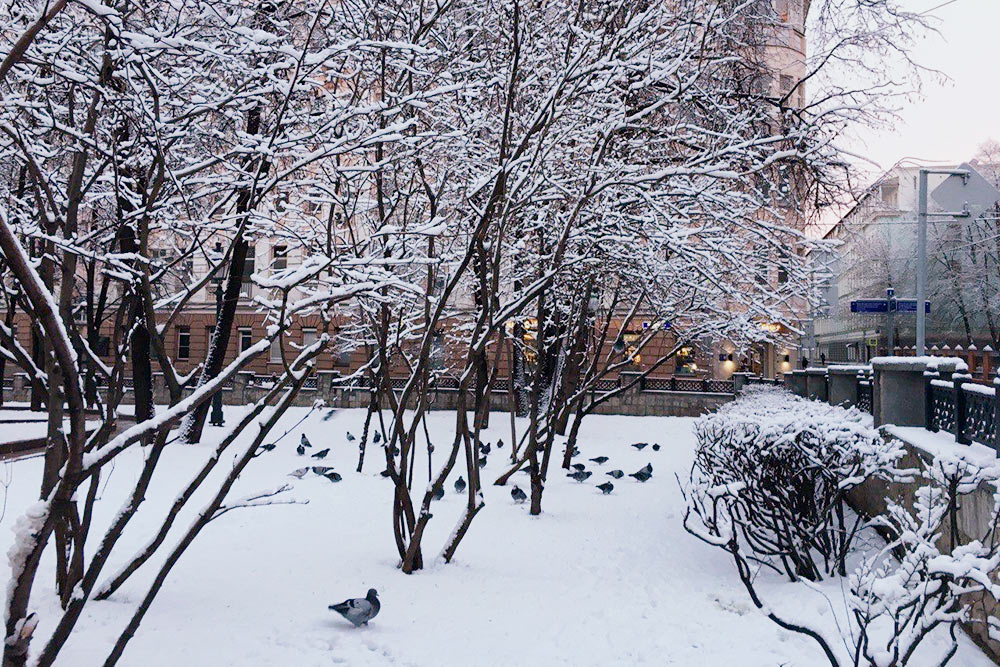 Заснеженные переулки в центре