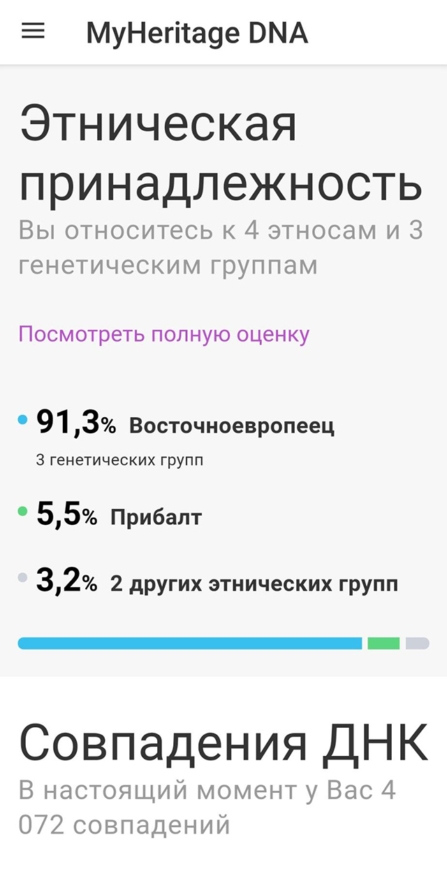 У сервиса довольно удобное приложение, в котором можно отредактировать свое генеалогическое древо и посмотреть деревья у «совпаденцев»