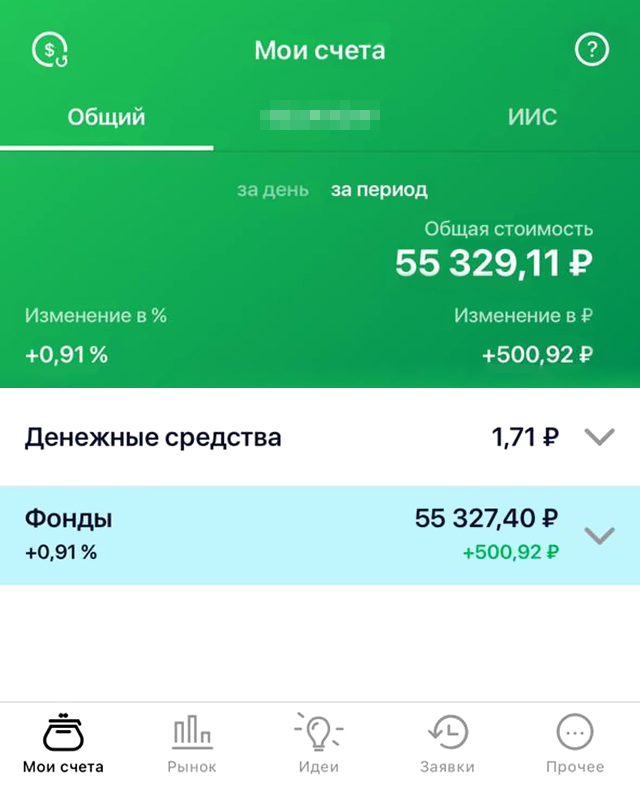 Пока я заработала на ИИС 500 ₽