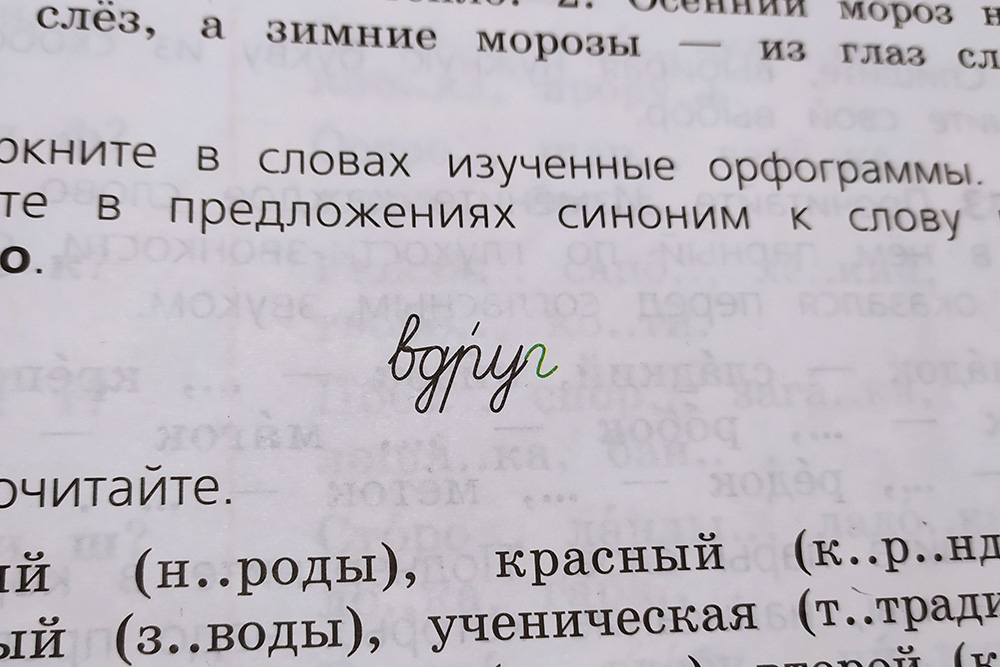 Находим очередную опечатку в учебнике по русскому. Смеемся и огорчаемся