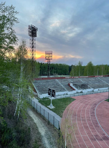 Вид с сооружения, на котором раньше загорался Олимпийский огонь