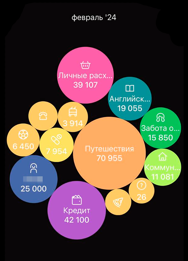 Расходы в феврале