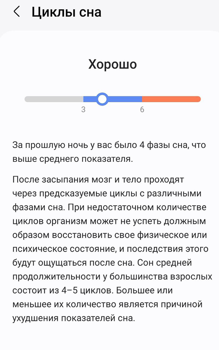 Мои показатели сна