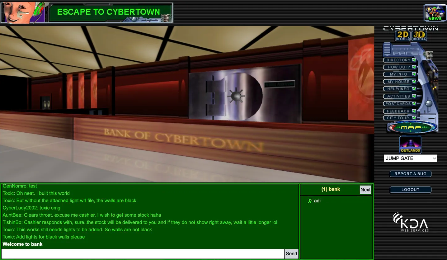 Банк в Cybertown. Источник: theverge.com