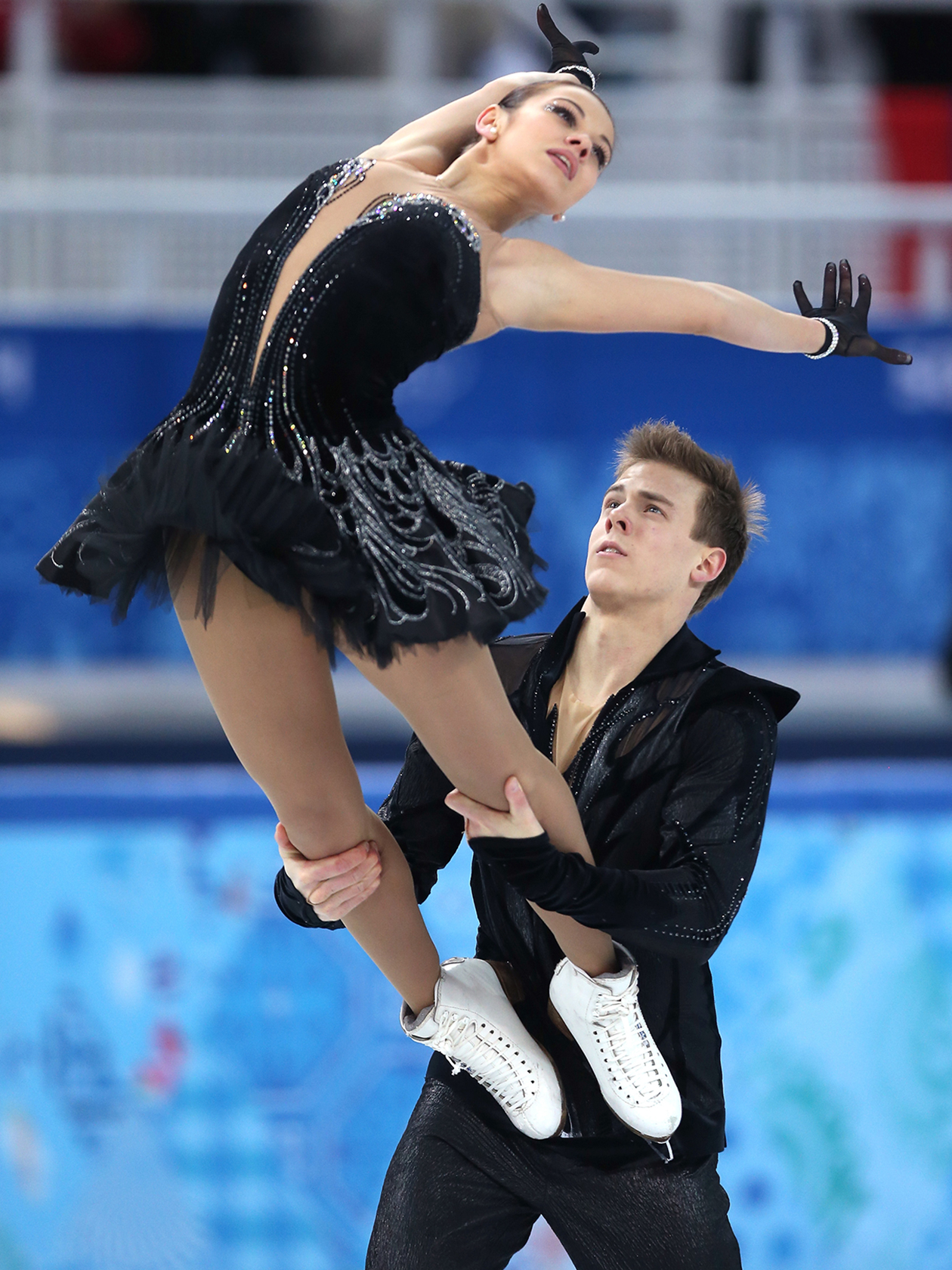 Елена Ильиных в паре с Никитой Кацалаповым. Фотография: Matthew Stockman / Getty Images