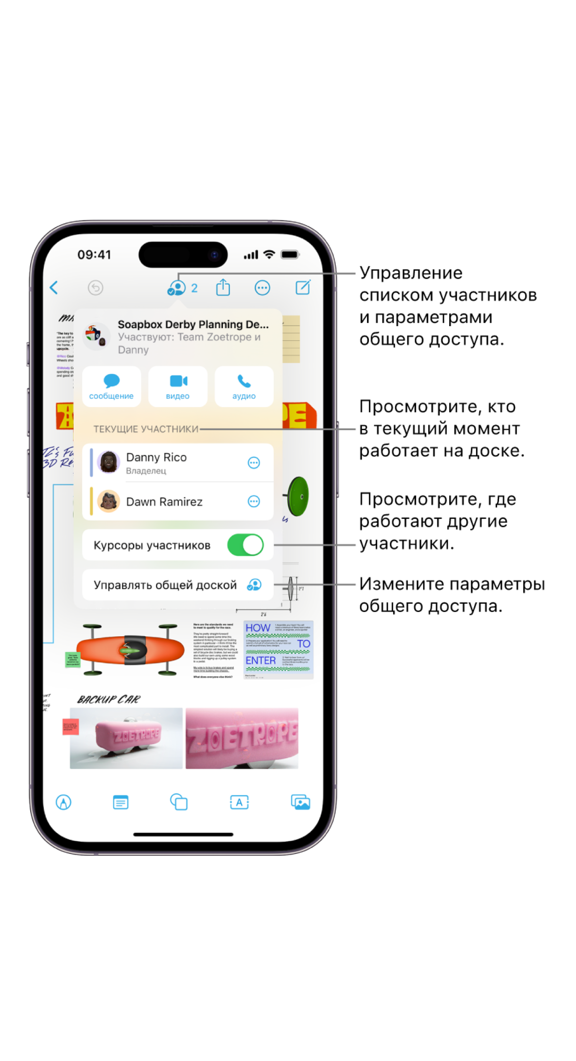 Пример того, как можно управлять общим доступом. Источник: support.apple.com