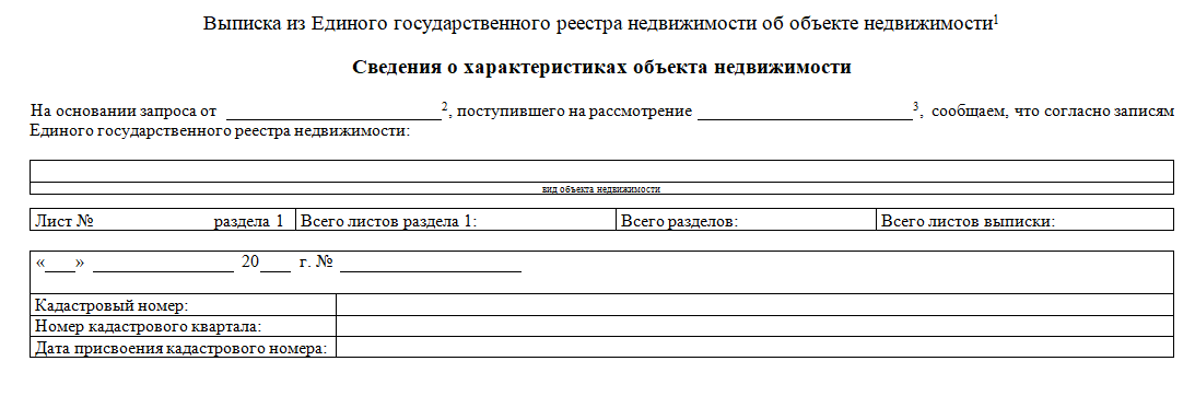 Так выглядит начало выписки из ЕГРН