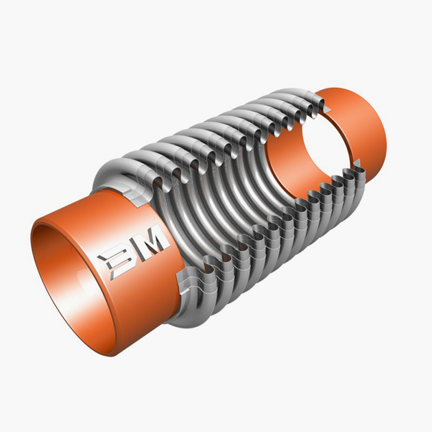 Это сильфонный компенсатор. «Гармошка» сжимается и разжимается, сохраняя в целости сами трубы. Источник: energomash.pro