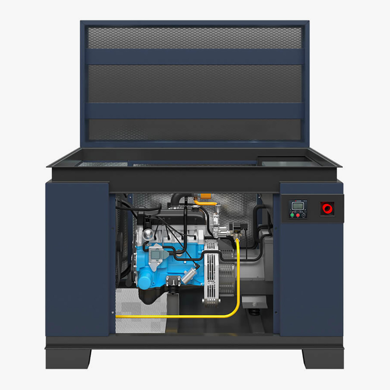 Генератор ФАС⁠-⁠13⁠-⁠3/ВП на 13 кВт российского производства укомплектован жигулевским двигателем, адаптированным для работы на газе. Благодаря этому нет проблем ни с запчастями, ни с обслуживанием: под капотом — привычный четырехцилиндровый движок с водяным охлаждением. Источник: fasenergo.ru