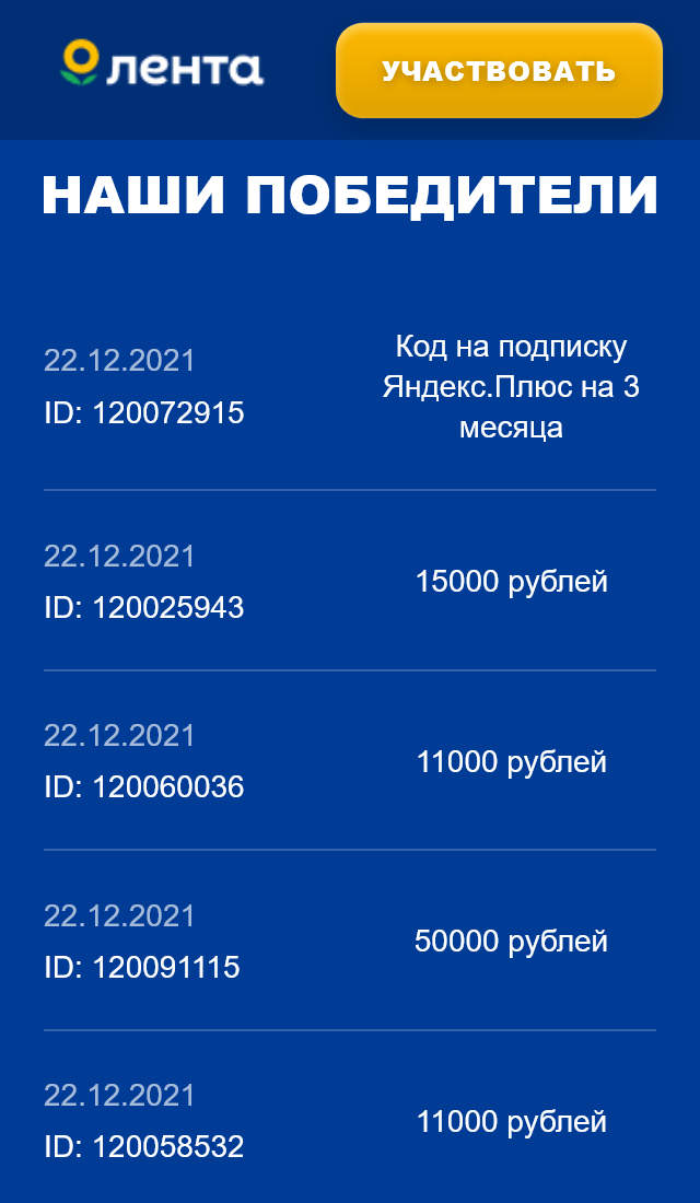 На сайте пишут, что другие участники уже выиграли ценные призы. Но нет никаких доказательств, что это действительно случилось