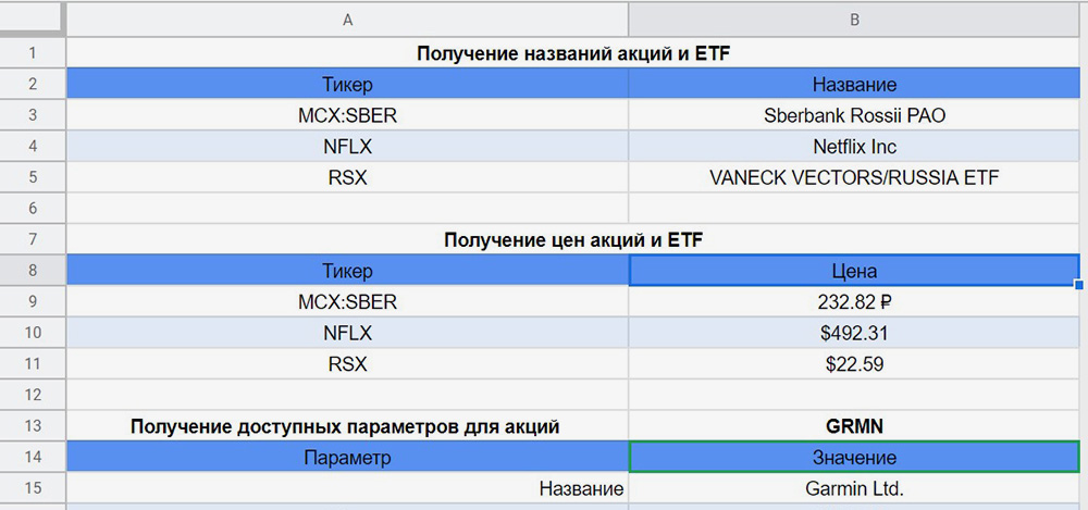 Формула для получения имени бумаги