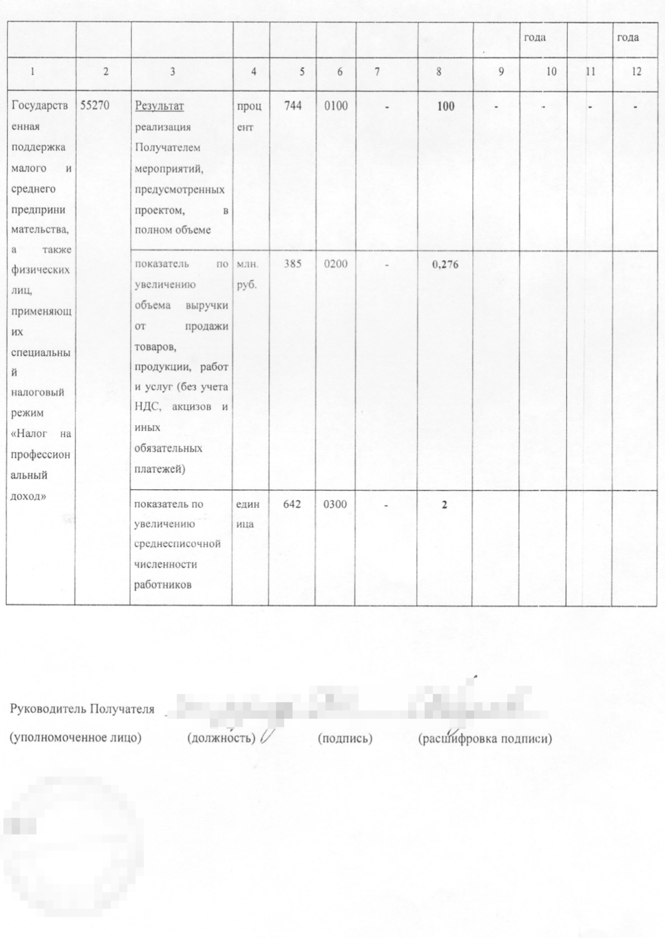 Отчет о достижении показателей проекта