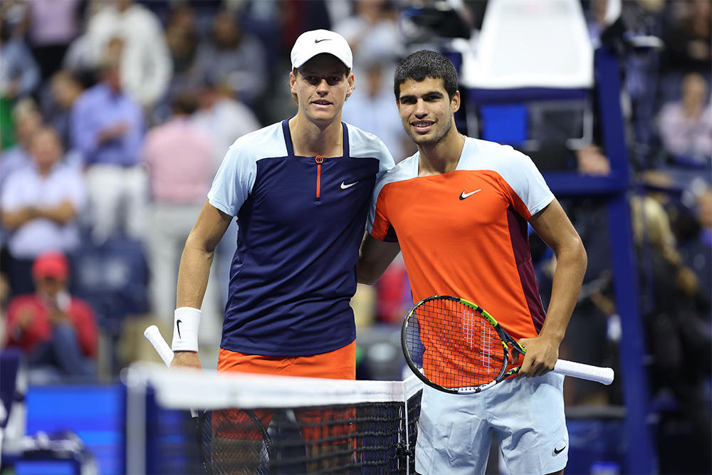 Янник Синнер и Карлос Алькасар на US Open-2022. Источник: Julian Finney / Getty Images