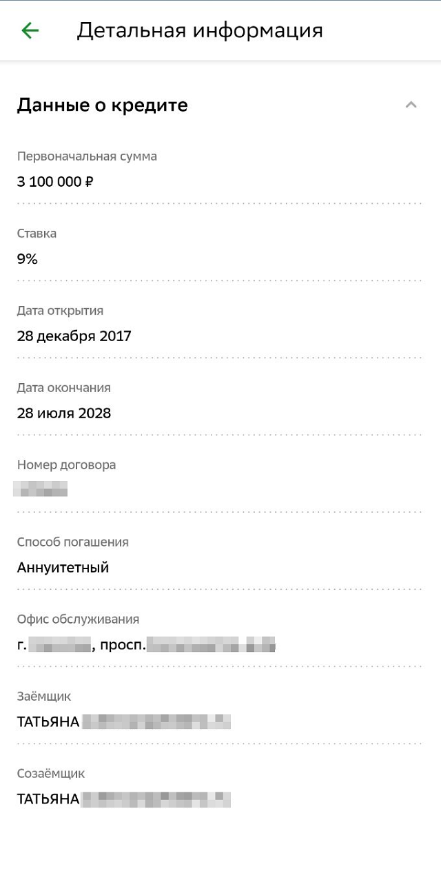 На момент написания статьи мой долг составлял чуть более 2 млн рублей, а срок кредита и ежемесячный платеж сократились по сравнению с изначальными условиями. Это из⁠-⁠за того, что все деньги с налоговых вычетов мы сразу вкладывали в погашение ипотеки