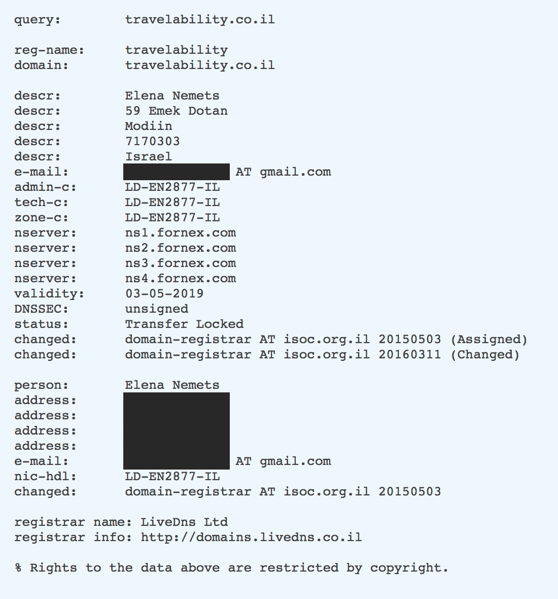 На сайте whois.com можно проверить данные хозяина домена