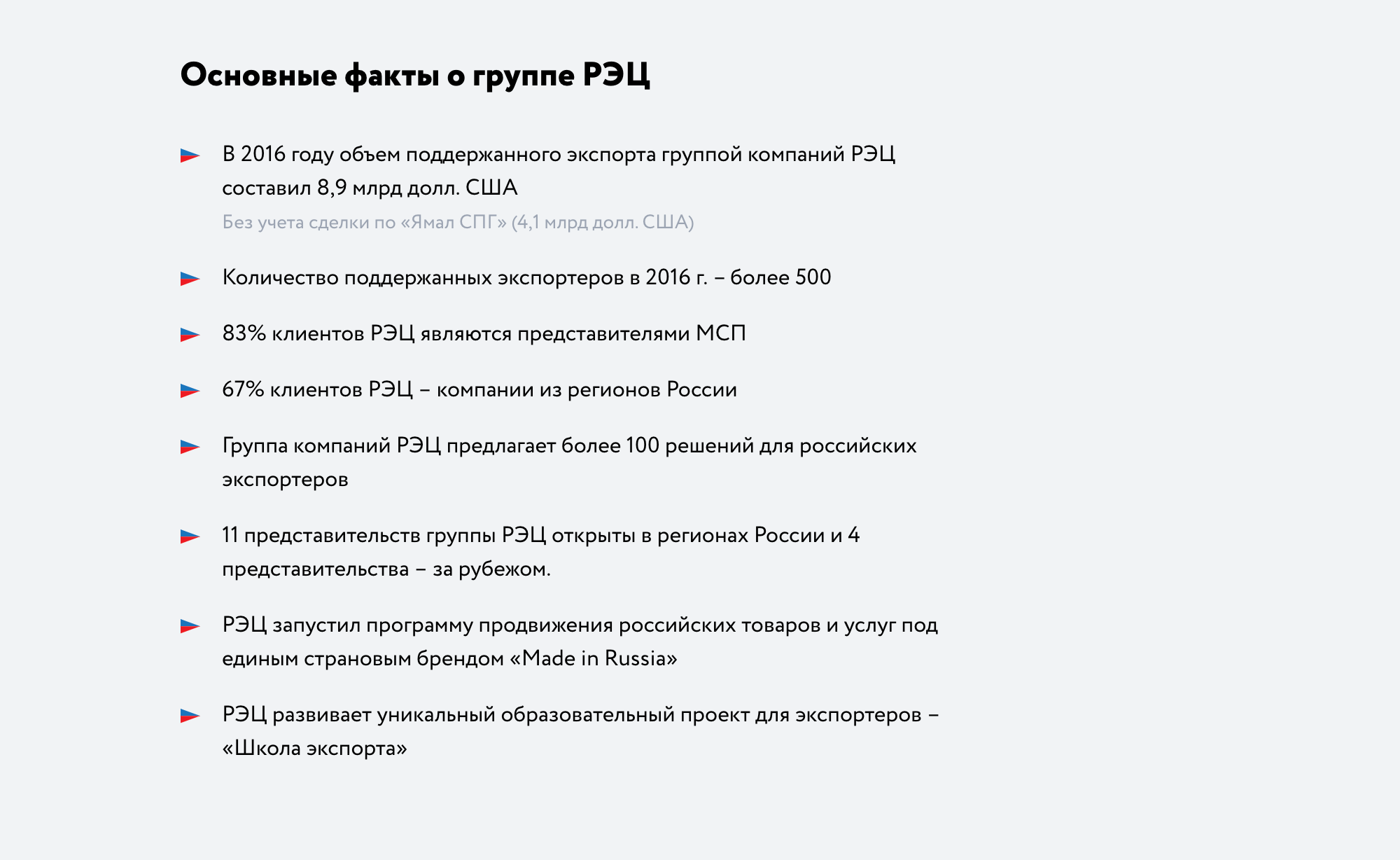 Маленькой компании, у которой есть перспективы за рубежом, стоит обратиться в РЭЦ