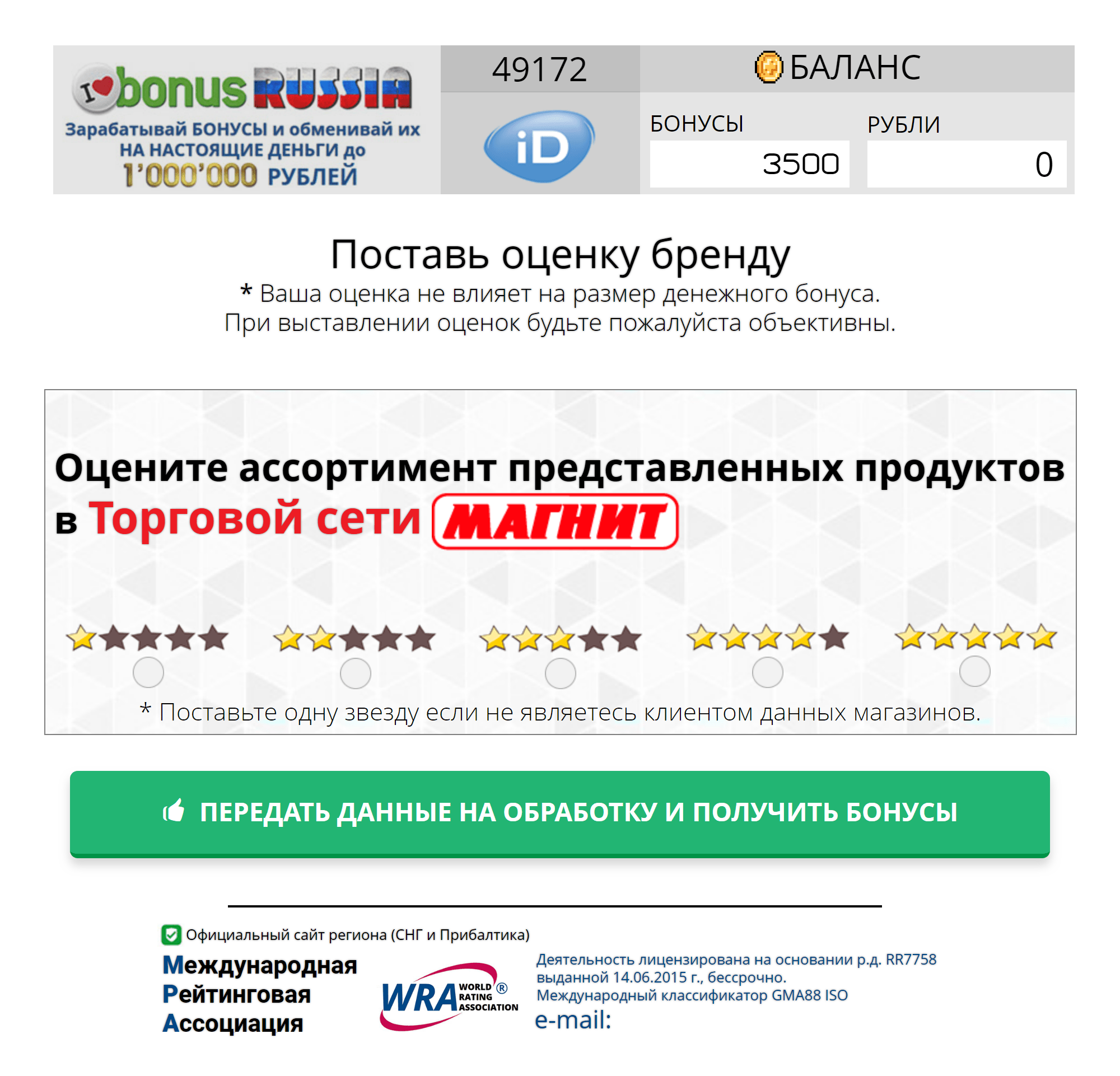 В опросе предлагали поставить оценки известным брендам